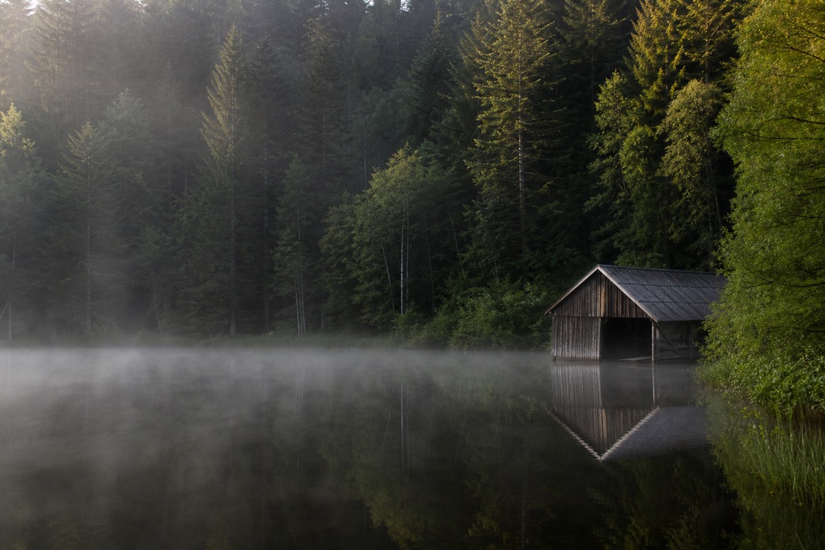 A lake in the Black Forest, crossed on two of the routes