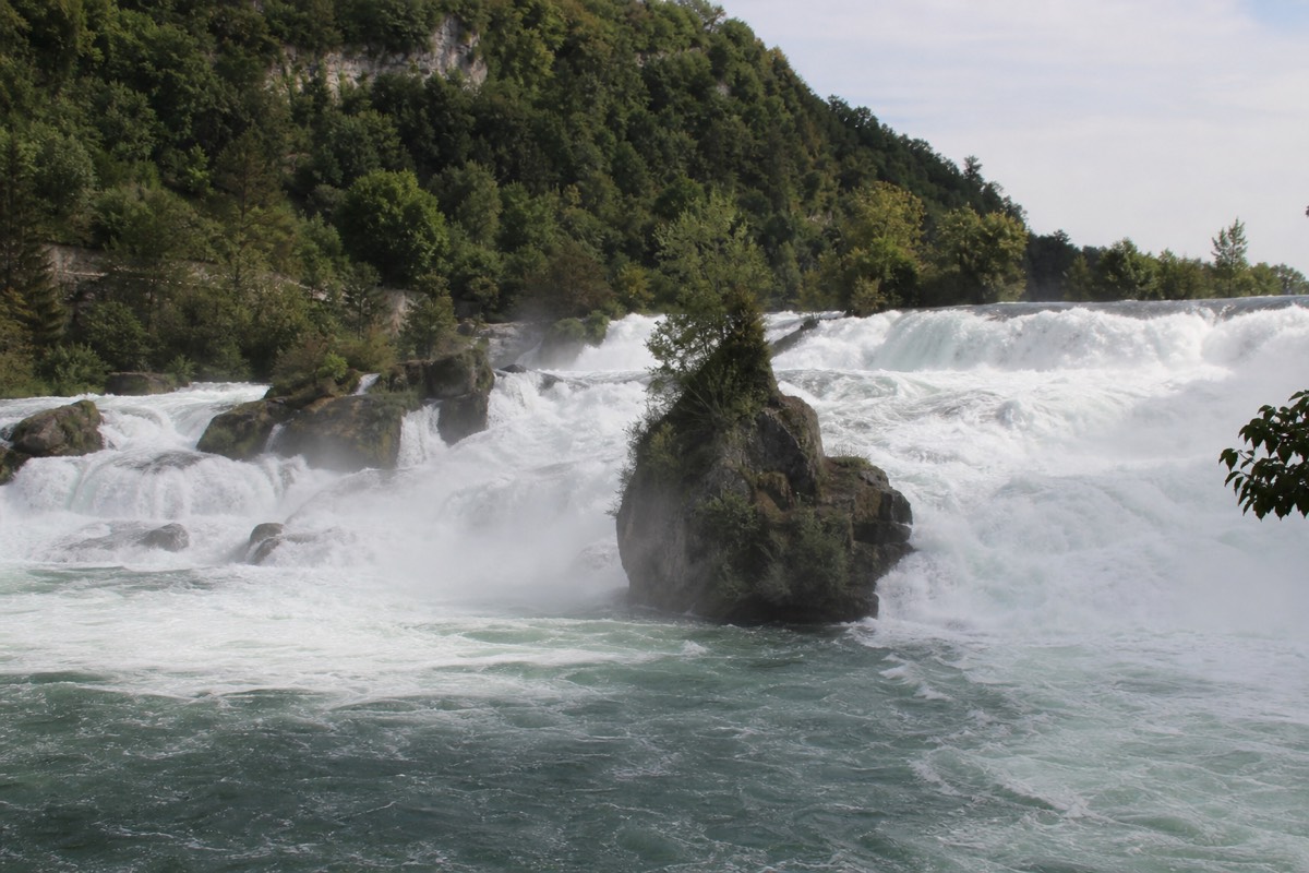 The Rhine Falls near Schaffhausen, the widest waterfall in Europe