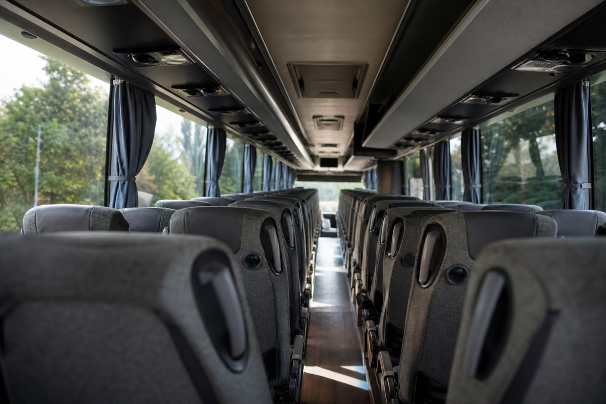 Inside the coach on one of the three coach-based routes
