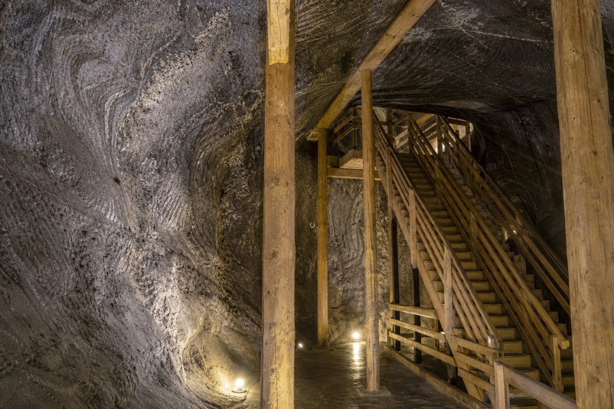 An underground chamber in the Wieliczka salt mine near Krakow