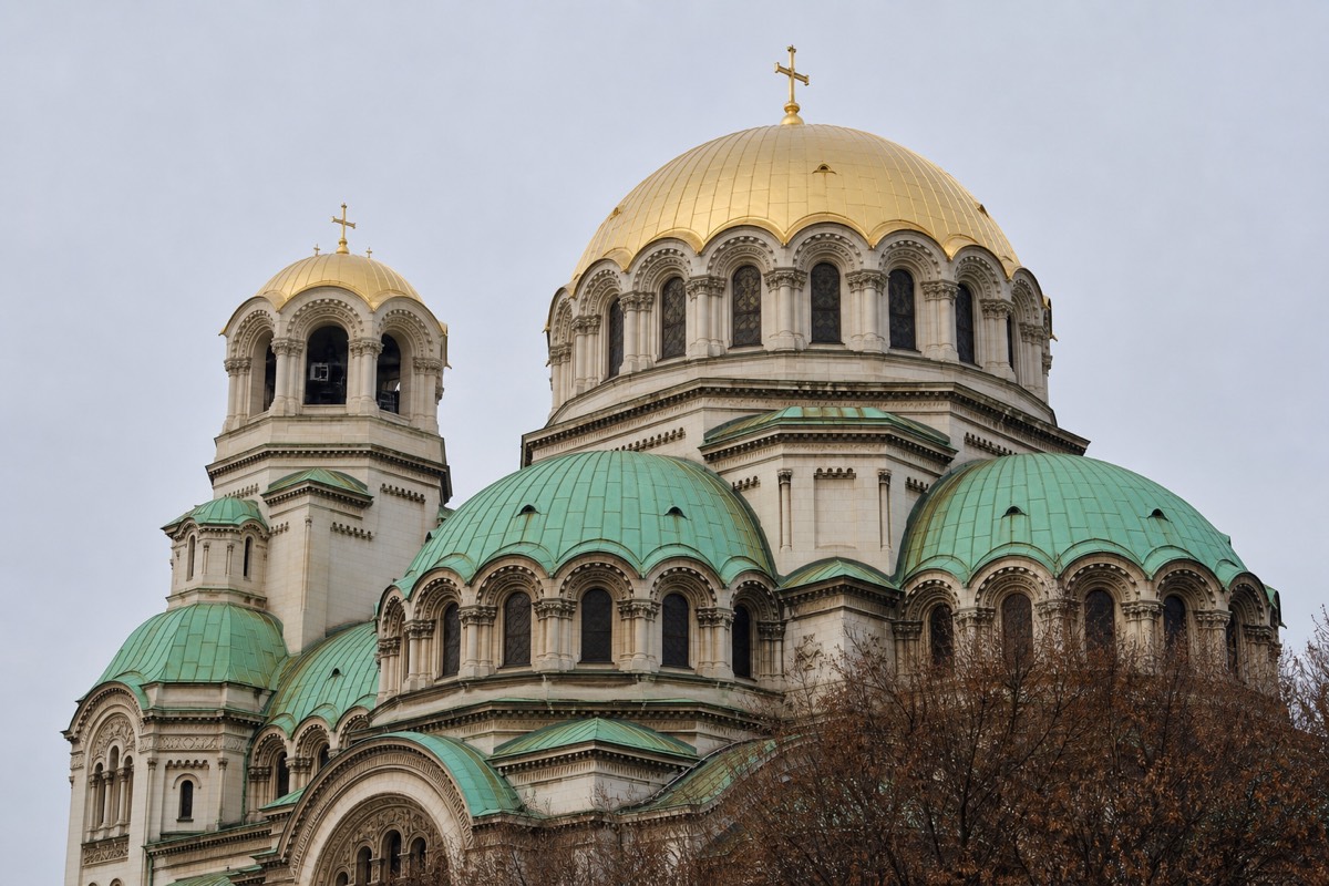 Cathedral domes in Sofia, Bulgaria